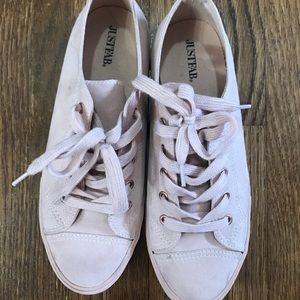Blush Suede Sneakers